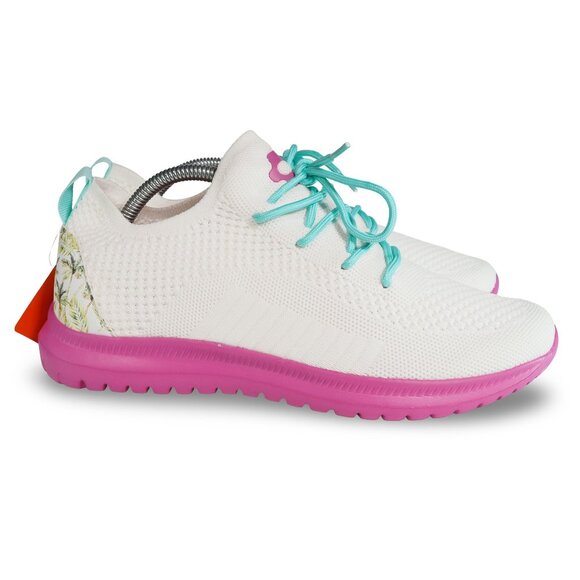 Charly Walking Relax Dama Sneakers Women's 10 White / Pink 1059070 - Picture 4 of 11